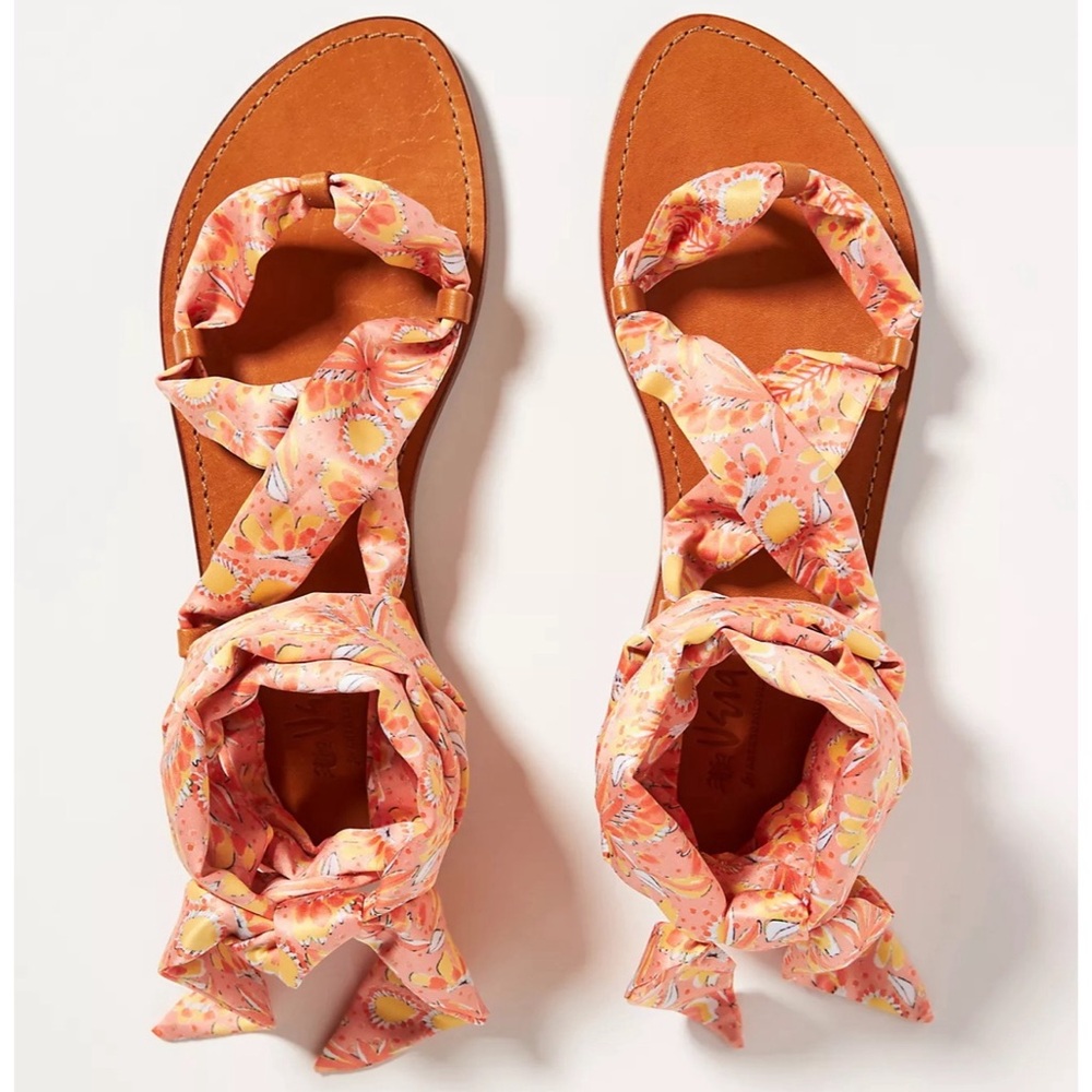 Anthropologie Vera Scarf Gladiator Sandals NWT SIZE 10 - Picture 2 of 15